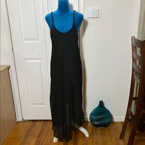 Meo Meli Silky Italian Black Dress Medium